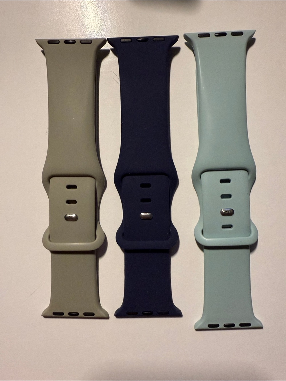 Silicone Replacement Watch Bands — Olive, Navy, Mint